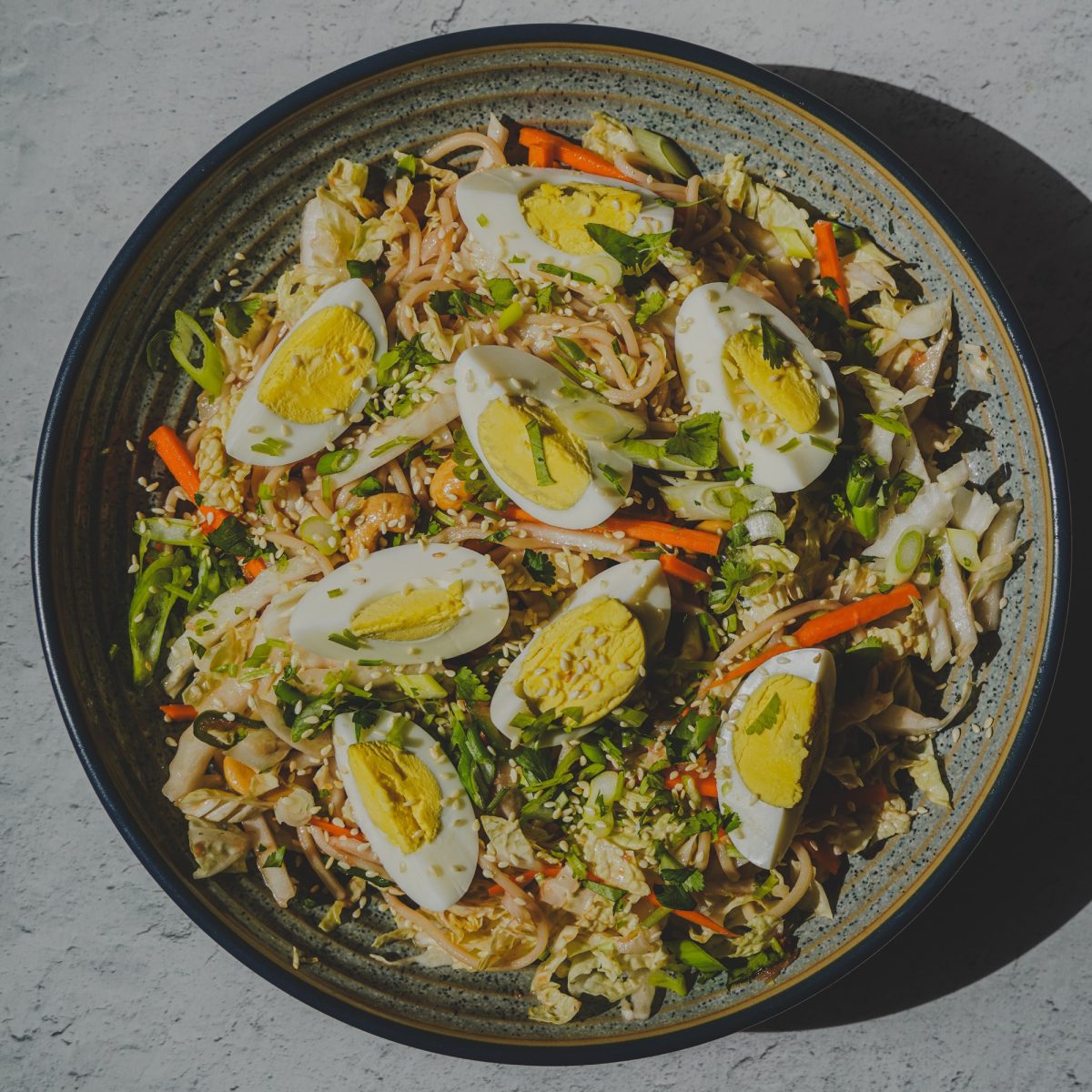 Asian Noodle Salad with Sesame Ginger Dressing